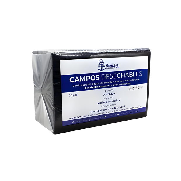 CAMPOS DESECHABLES C/50 PZAS NEGRO