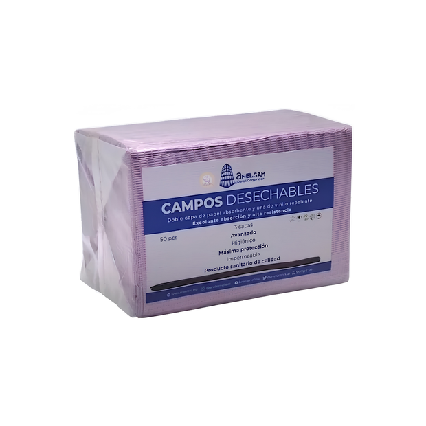 CAMPOS DESECHABLES C/50 PZAS VIOLETA