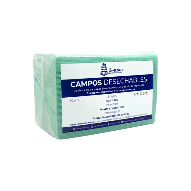 CAMPOS DESECHABLES C/50 PZAS VERDE