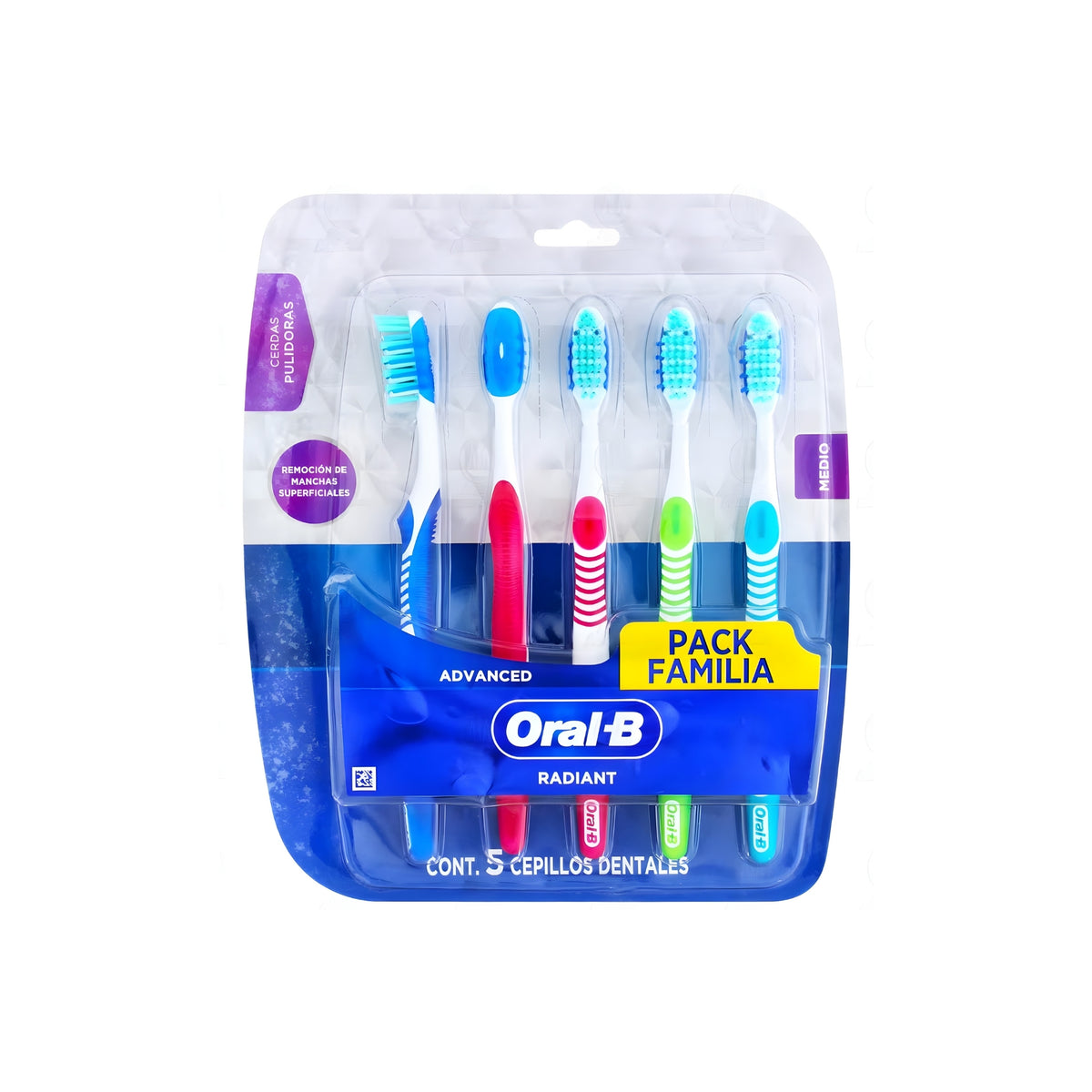CEPILLO ADVANCED RADIANT CON CERDAS INTERDENTALES 5 PACK