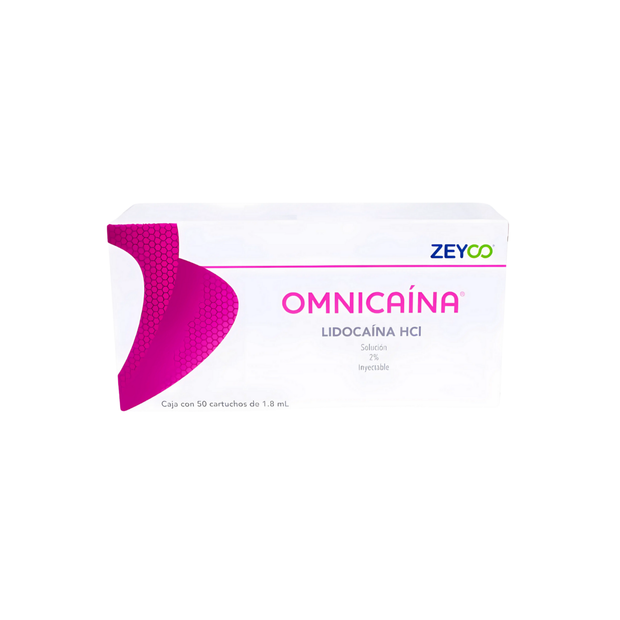 OMNICAINA C/LIDOCAINA AL 2% C/50 CARTUCHOS DE PLÁSTICO