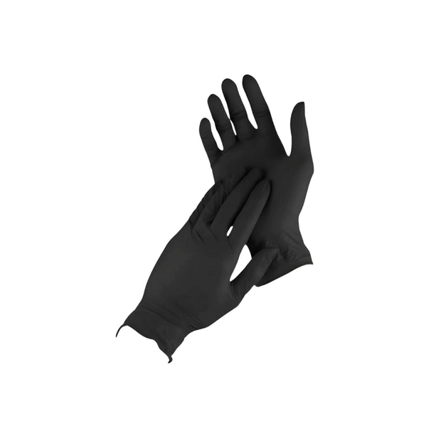 GUANTES NEGROS DE NITRILO CH C/100 PZAS
